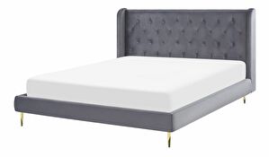 Manželská posteľ 160 cm Flora (sivá) (s roštom)