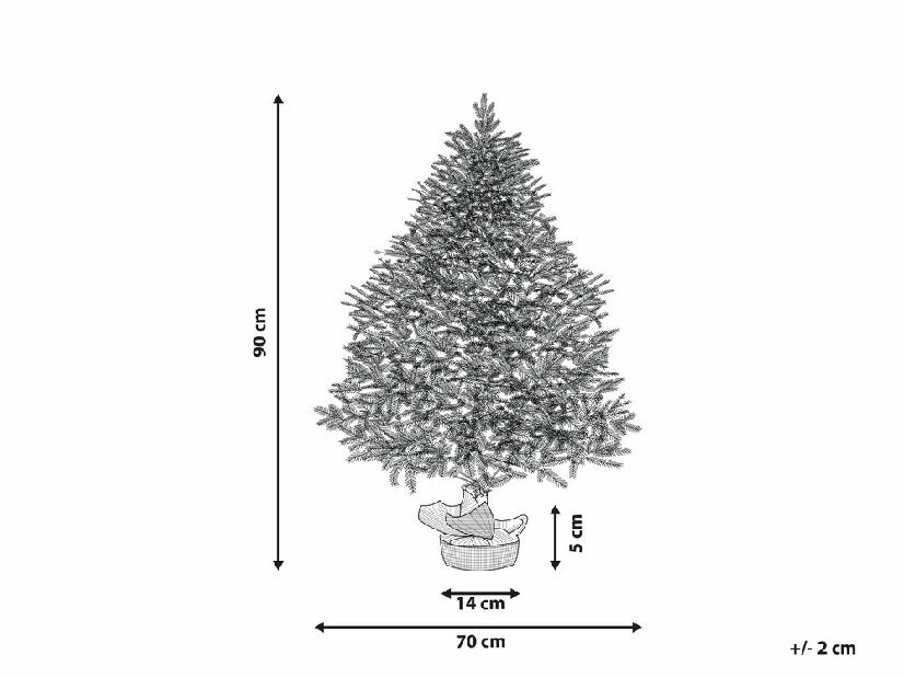 Vianočný stromček 90 cm Racionis (zelená) 
