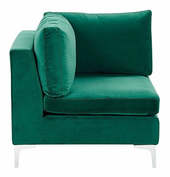 Rohová sedačka EVENA (zelená) (pre 4 osoby) (s taburetkou) (P)
