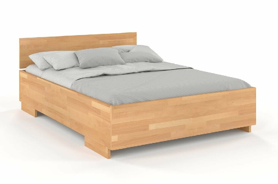 Manželská posteľ 180 cm Naturlig Larsos High (buk)