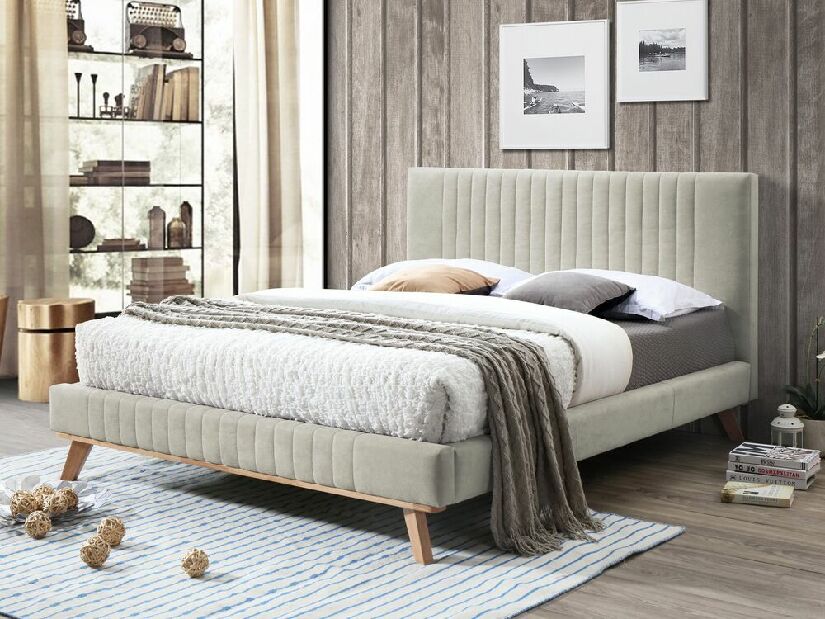 Manželská posteľ 160 cm TALLE (s roštom) (béžová)