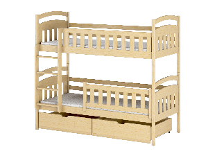 Detská posteľ 80 x 180 cm Irwin (s roštom a úl. priestorom) (borovica)
