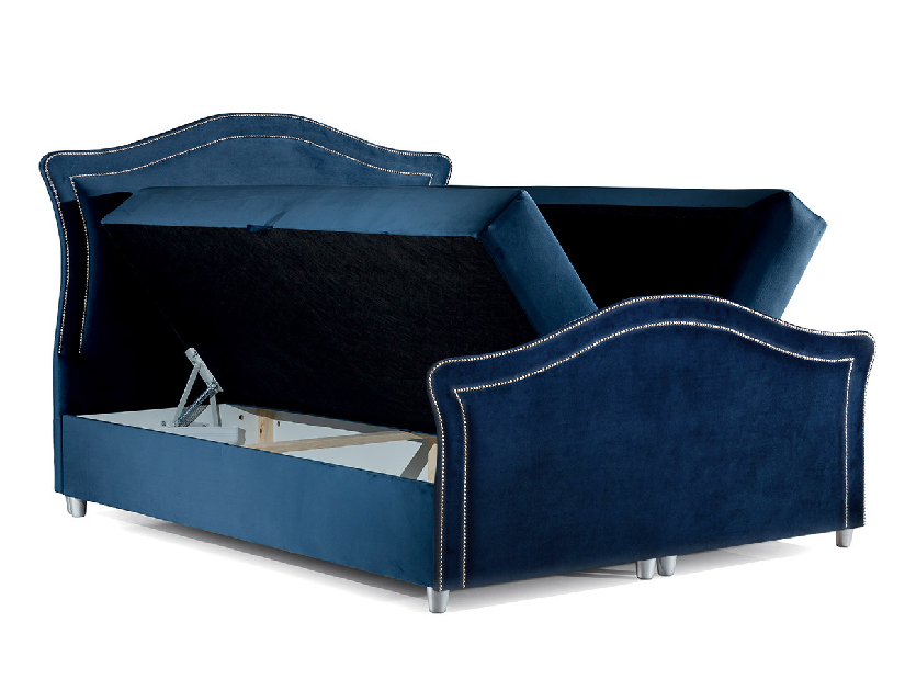 Kontinentálna posteľ 200x200 cm Masala Lux (modrá) *bazár