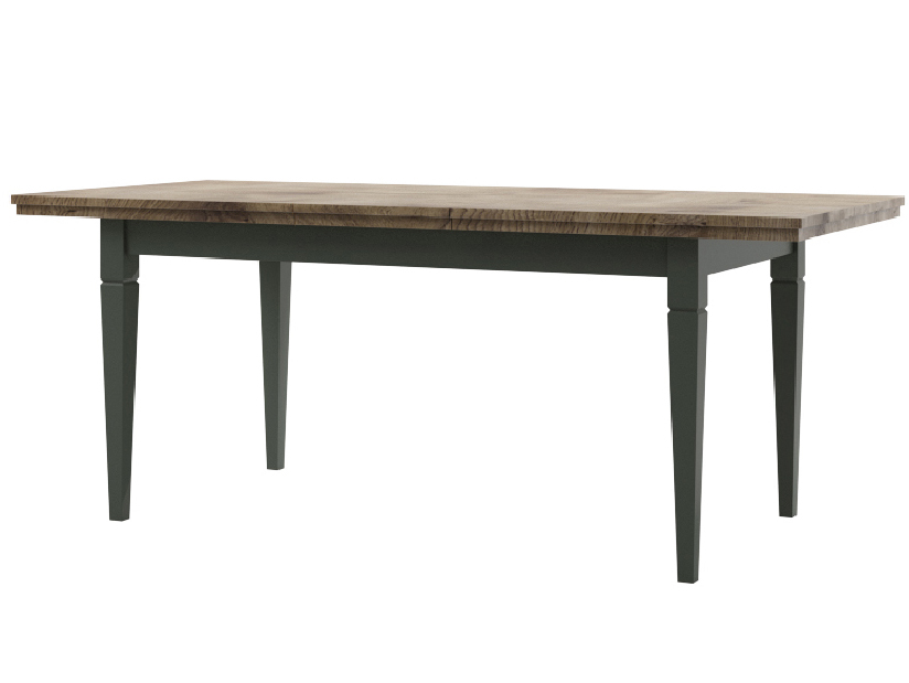 Jedálenský stôl Elvina Typ 92 (tmavozelená + dub lefka) (pre 8 a viac osôb) * výpredaj