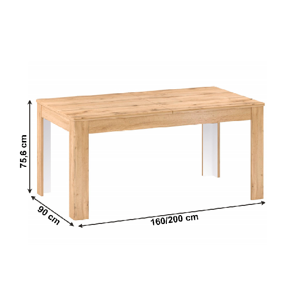Jedálenský stôl Palper (dub apalačský) (pre 4 až 8 osôb)