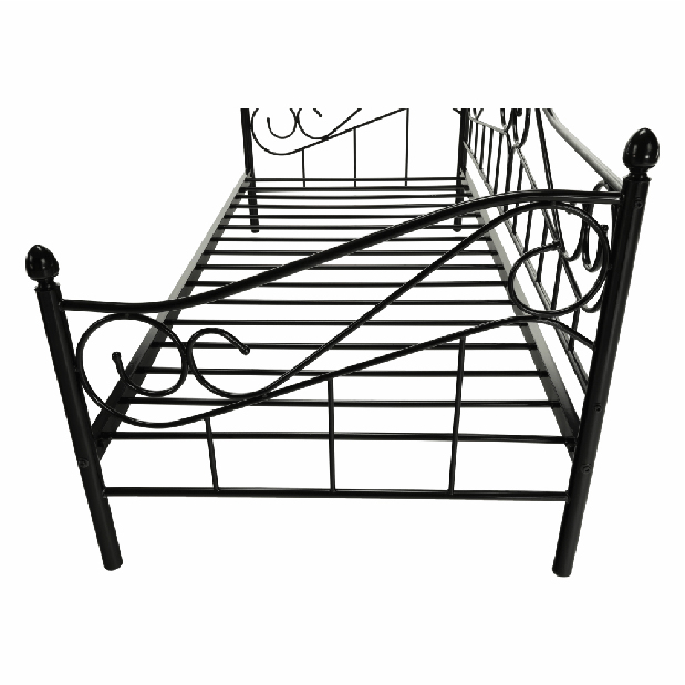 Jednolôžková posteľ 90 cm Danina (čierna) (s roštom)