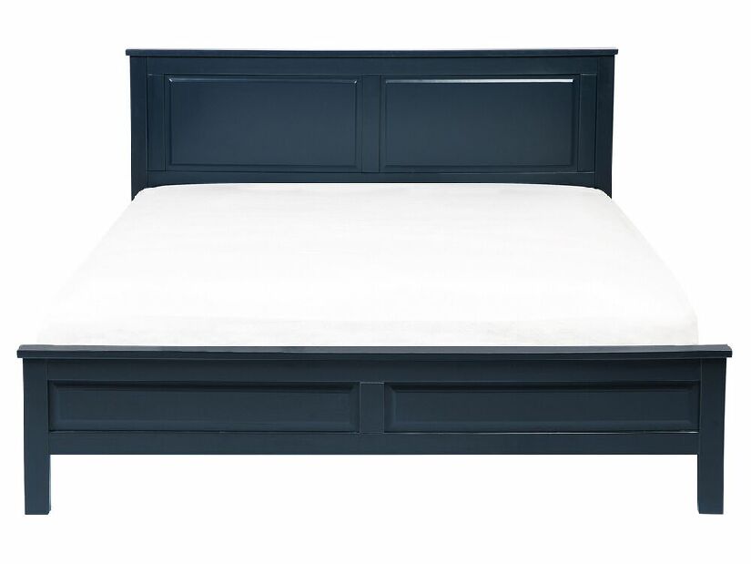 Manželská posteľ 160 cm OLIVE (s roštom) (modrá)