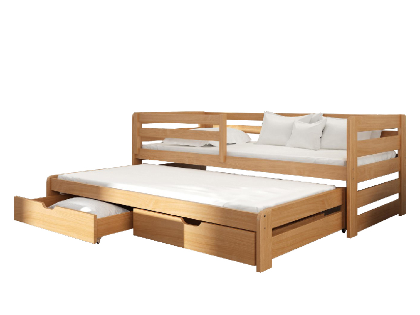 Detská posteľ 90 cm Simo (buk) (s roštom)