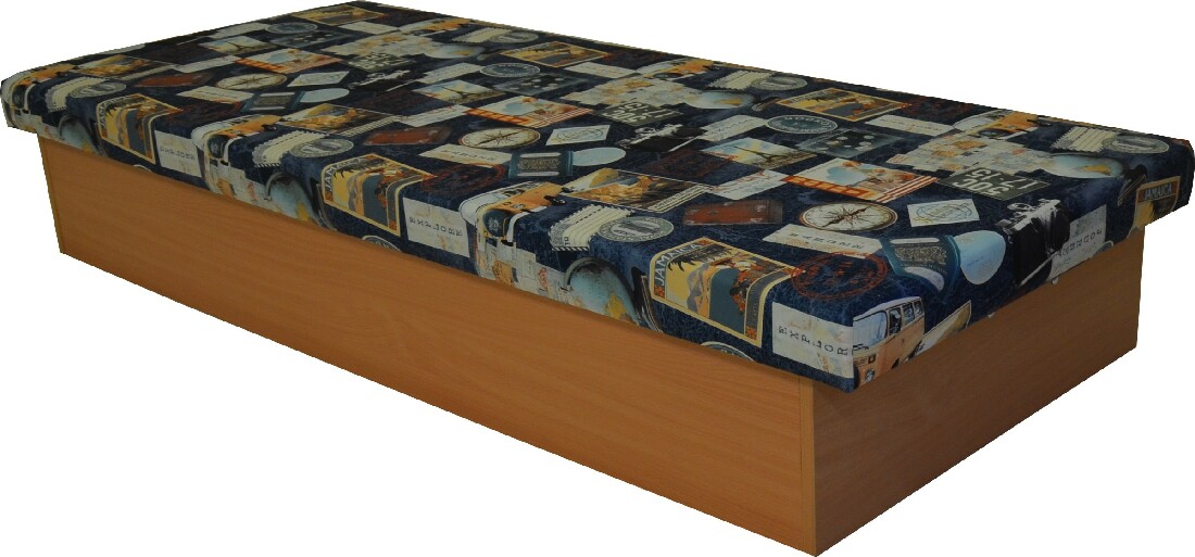 Jednolôžková posteľ (váľanda) 80 cm Edna 2 (s penovým matracom)