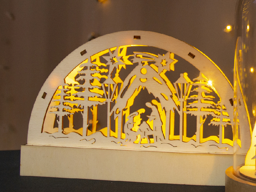Vianočné osvetlenie drevený betlehem Retlux RXL 304