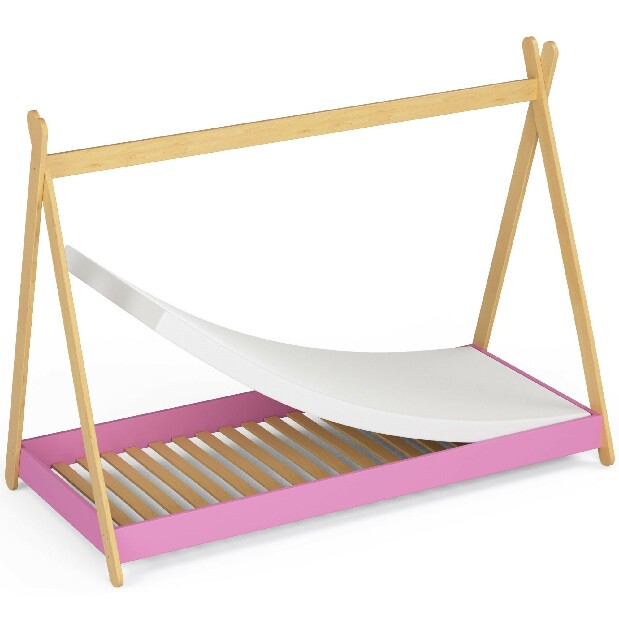 Detská posteľ Graciela II (ružová) (s matracom)
