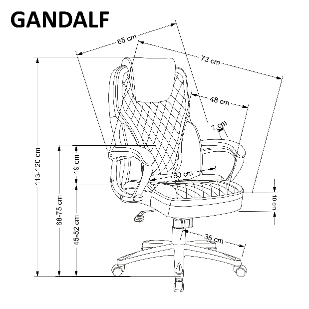 Kancelárska stolička Gandy