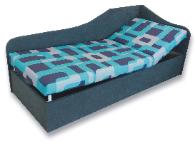 Jednolôžková posteľ (váľanda) 80 cm Abigail (Gusto 4A + Sivá 81) (P)
