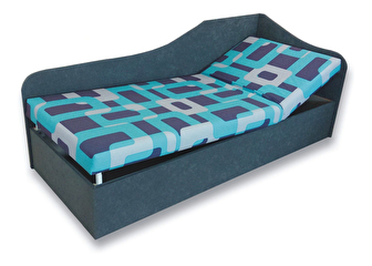 Jednolôžková posteľ (váľanda) 80 cm Abigail (Gusto 4A + Sivá 81) (P)