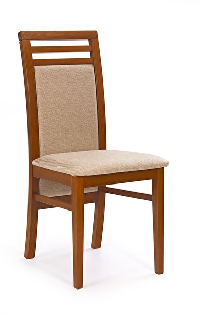 Jedálenská stolička Sylwek 4 Čerešňa antická + béž