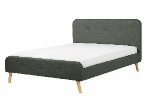 Manželská posteľ 140 cm ROME (s roštom) (tmavosivá)