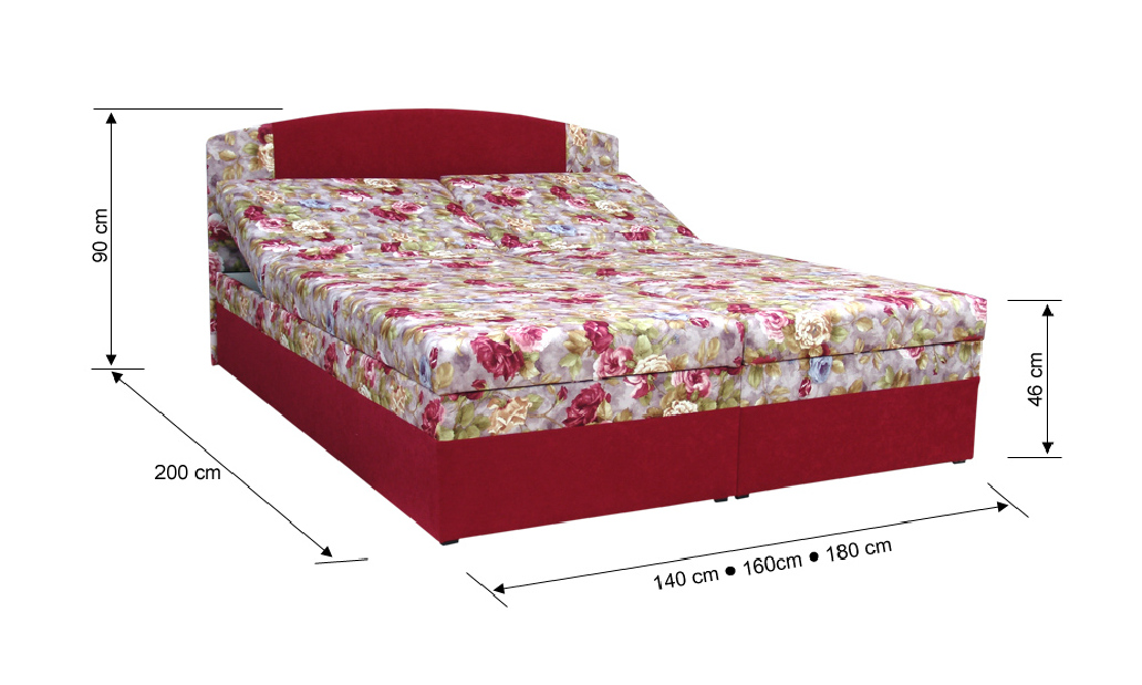 Manželská posteľ 140 cm Iden Coral WM25