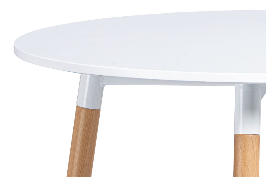 Jedálenský stôl Derwen-608-WT (biela + buk)