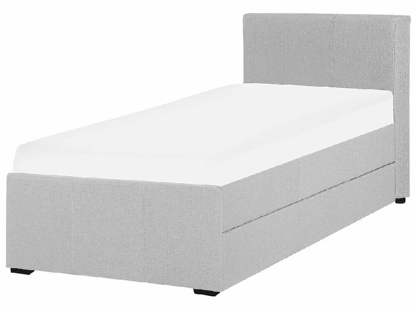 Jednolôžková posteľ 90 cm MERMAID (polyester) (sivá) (s roštom)