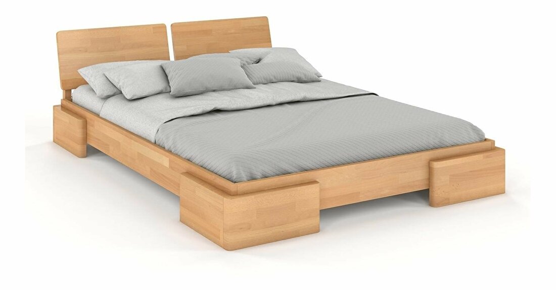 Manželská posteľ 180 cm Naturlig Jordbaer (buk)