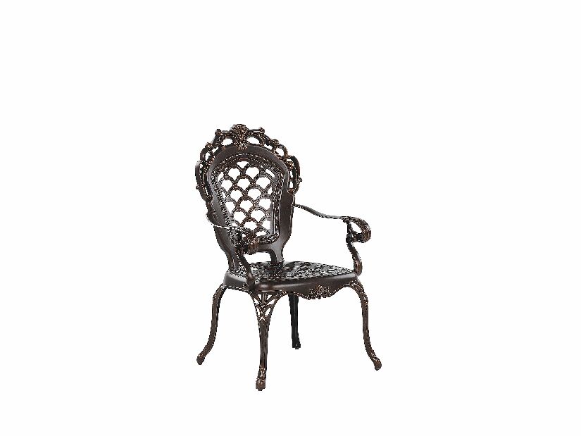 Set 2 ks. záhradných stoličiek LIZZI (hliník) (hnedá) *výpredaj