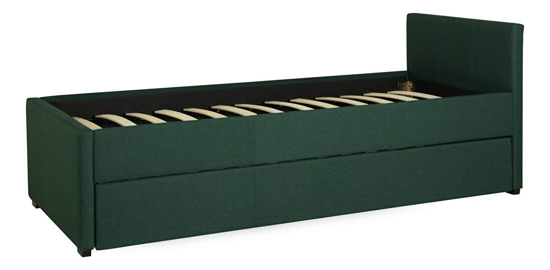 Rozkladacia posteľ 90 cm MERMAID (s roštom) (zelená)