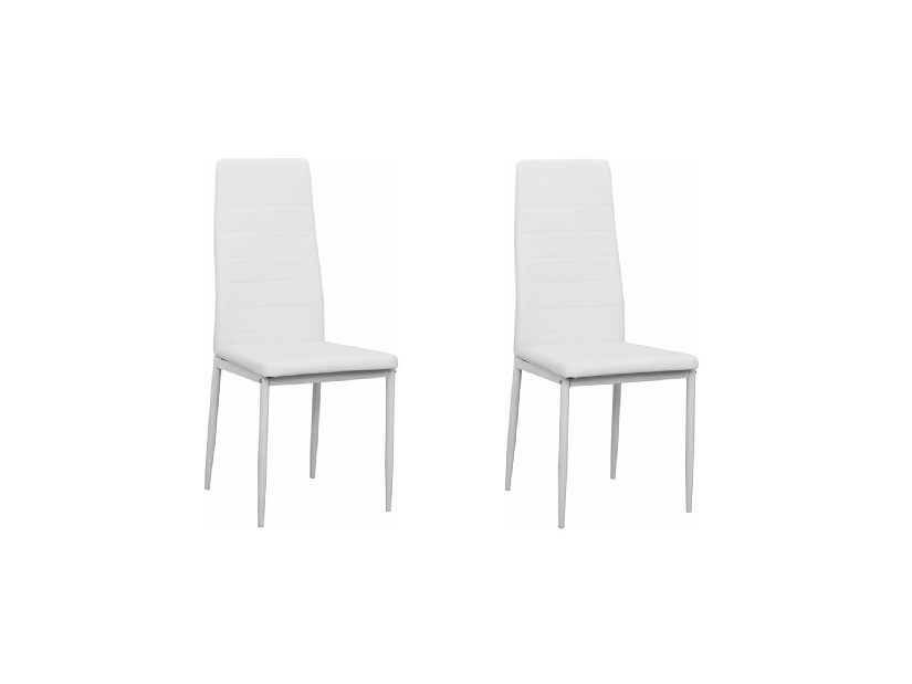 Set 2 ks. jedálenských stoličiek Collort nova (biela ekokoža) *výpredaj
