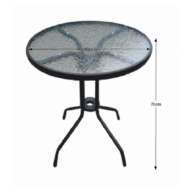 Záhradný stôl Borgen 1 (čierna) *výpredaj