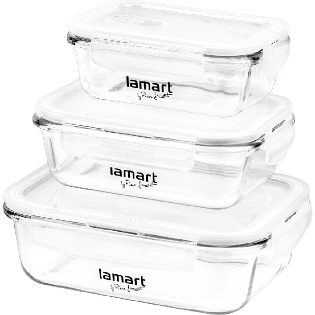 Kuchynská dóza Lamart Air set obdĺžnikové (3ks) *výpredaj