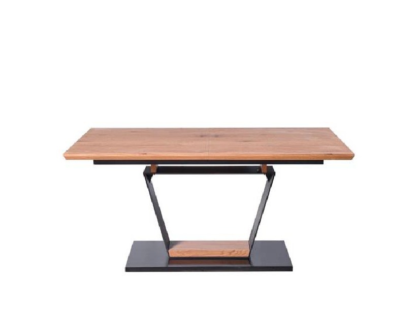 Rozkladací jedálenský stôl 160-220 cm Urbin (dub zlatý + čierna) (pre 6 8 osôb)