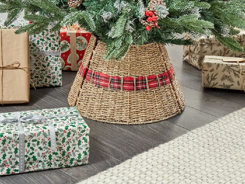 Ratanový kryt na stojan vianočného stromčeka ⌀ 45 cm Marza (béžová)