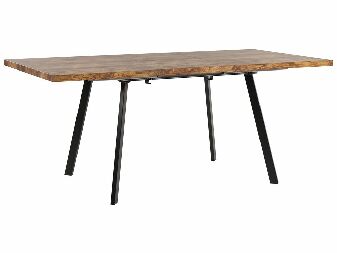 Jedálenský stôl HAWER (svetlé drevo + čierna) (pre 6 až 8 osôb)