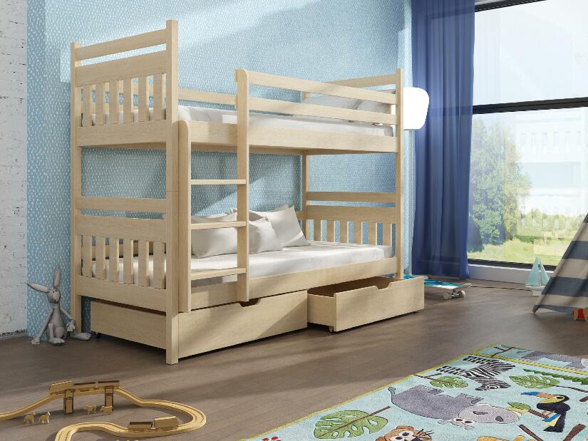 Detská poschodová posteľ 90 cm Aras (borovica)