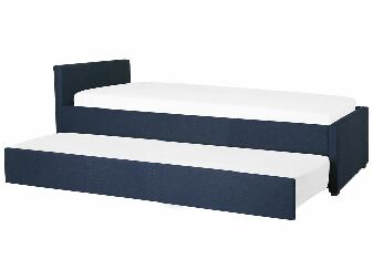 Rozkladacia posteľ 80 cm MERMAID (s roštom) (modrá)