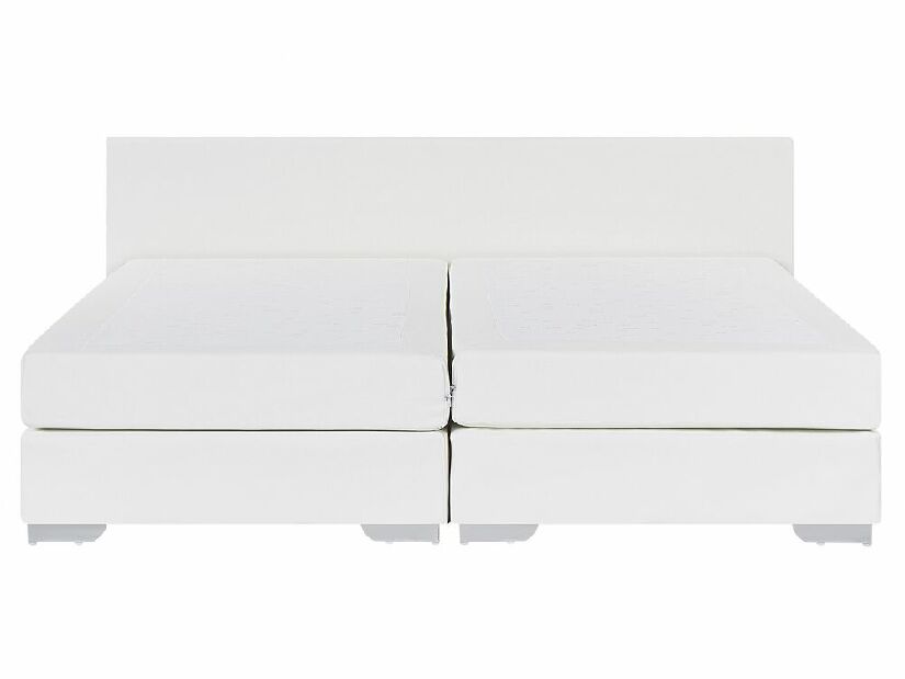 Manželská posteľ Boxspring 160 cm PREMIER (s matracmi) (biela)