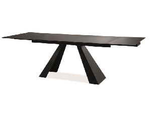 Rozkladací jedálenský stôl 160-240 cm Shelia (čierna + čierna) (pre 8 a viac osôb)