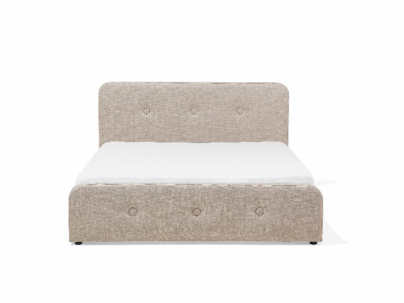 Manželská posteľ 140 cm ROME (s roštom a úl. priestorom) (béžová)