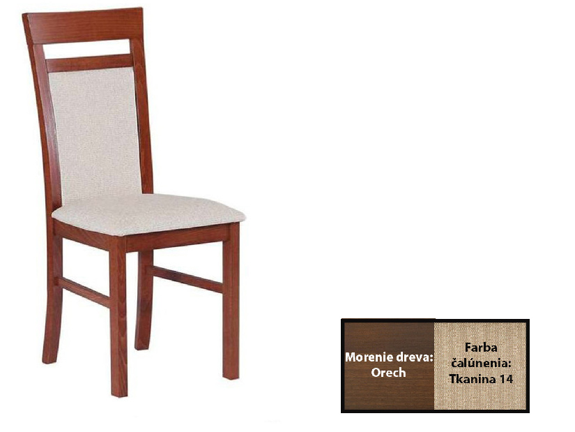 Jedálenská stolička Spiro (Orech + Béžová) *výpredaj