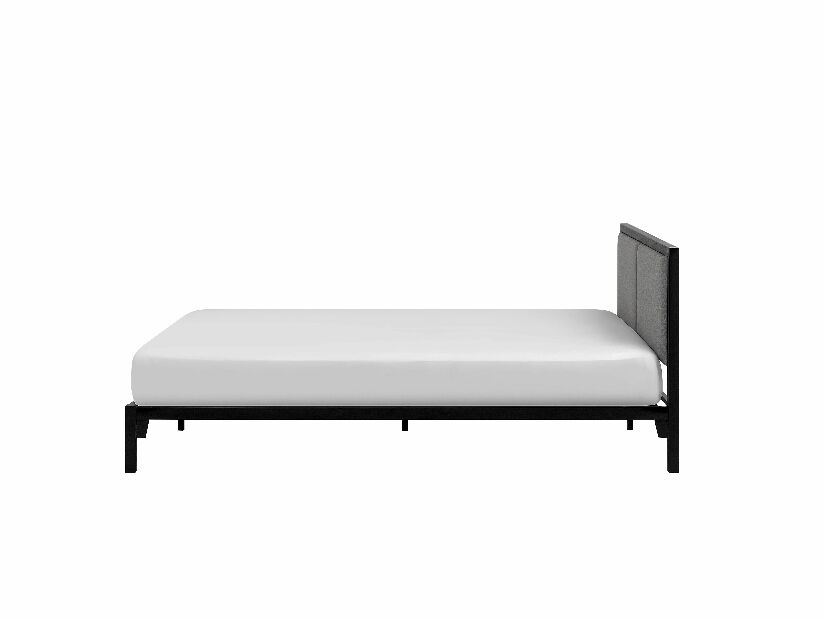 Manželská posteľ 180 cm CAMAR (kov) (čierna) (s LED osvetlením) (s roštom)