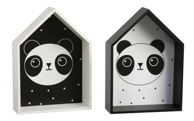 Dekorácia do domácnosti Jolipa Panda Crush (biela + čierna) 33x8x24cm (2ks)
