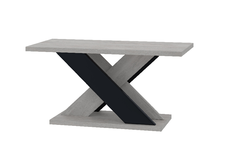 Konferenčný stolík Xalin (svetlosivá + čierna)