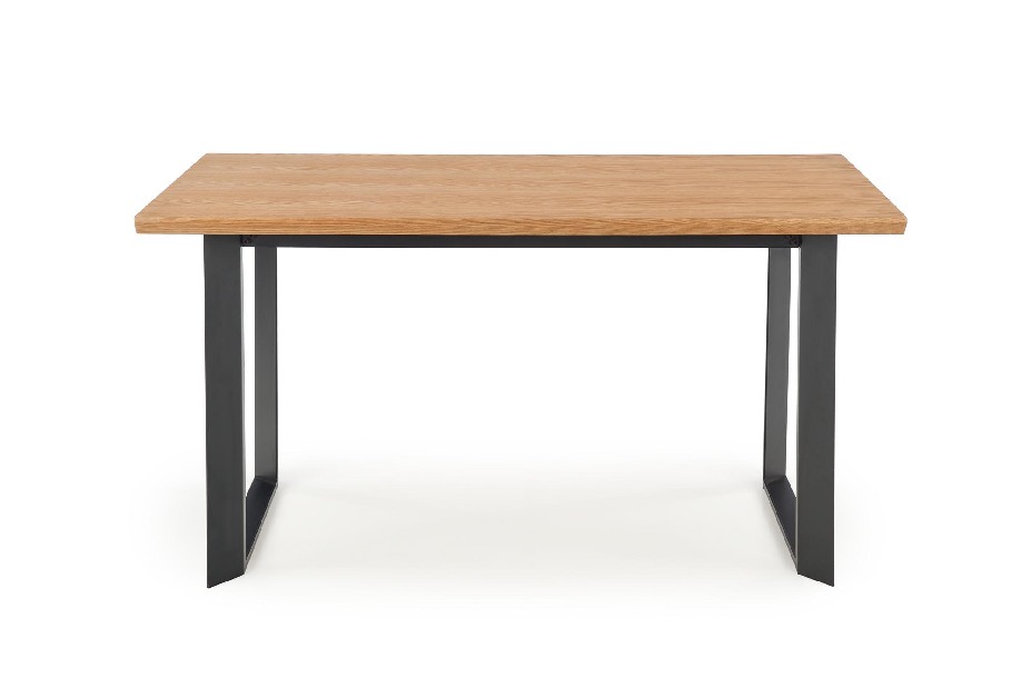 Jedálenský stôl Herius (dub prírodný + čierna) (pre 6 osôb)