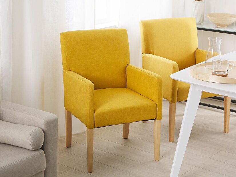 Jedálenská stolička ROCKY (textil) (žltá)