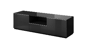 Závesný TV stolík Henry Typ 40 (čierna + čierny vysoký lesk)