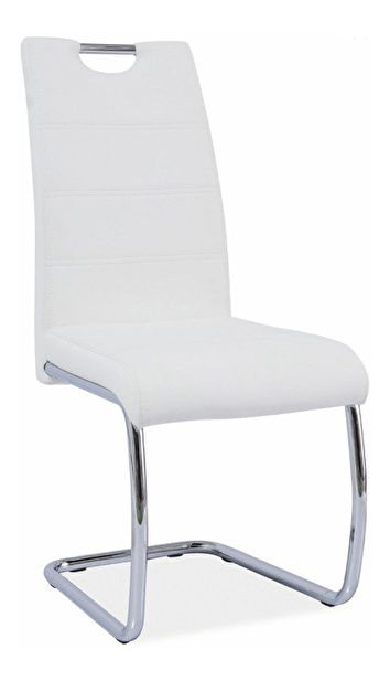 Jedálenská stolička Abira new (biela + chróm)
