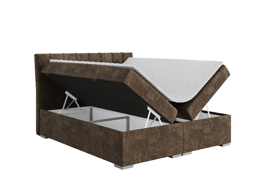 Kontinentálna posteľ 140 cm Driny (karamelová) (s matracom a úl. priestorom)