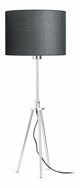 Stolná lampa Gardette 230V E27 42W (čierna + hliník)