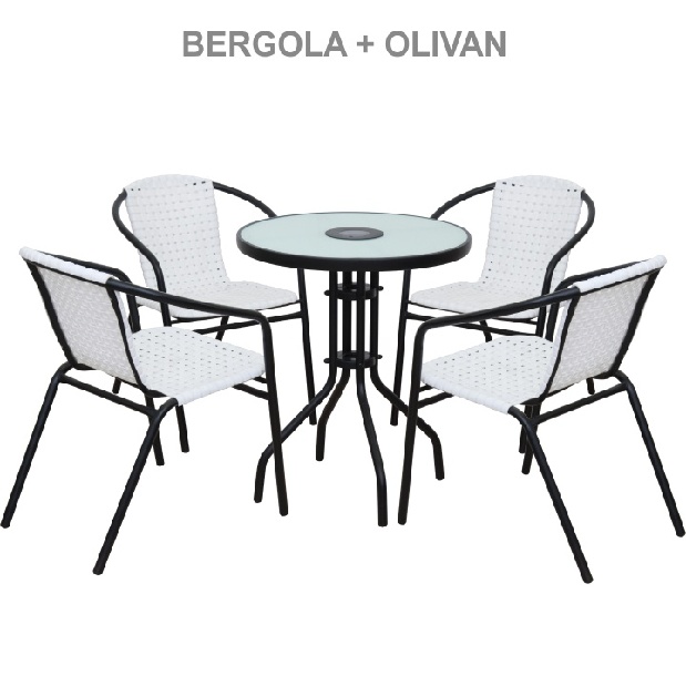 Záhradný stôl Olivan (čierna)