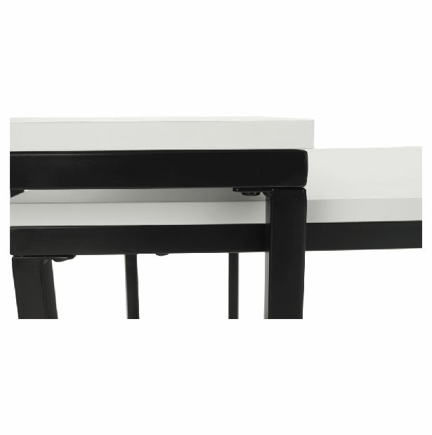 Set 2 ks konferenčných stolíkov Kastty typ 2 (biela + čierna)