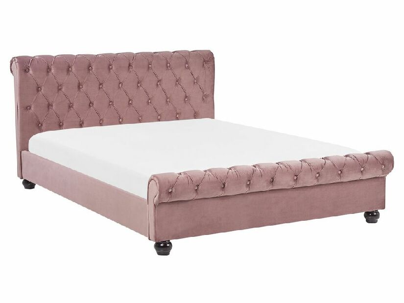 Manželská posteľ 160 cm ARCHON (s roštom) (ružová)